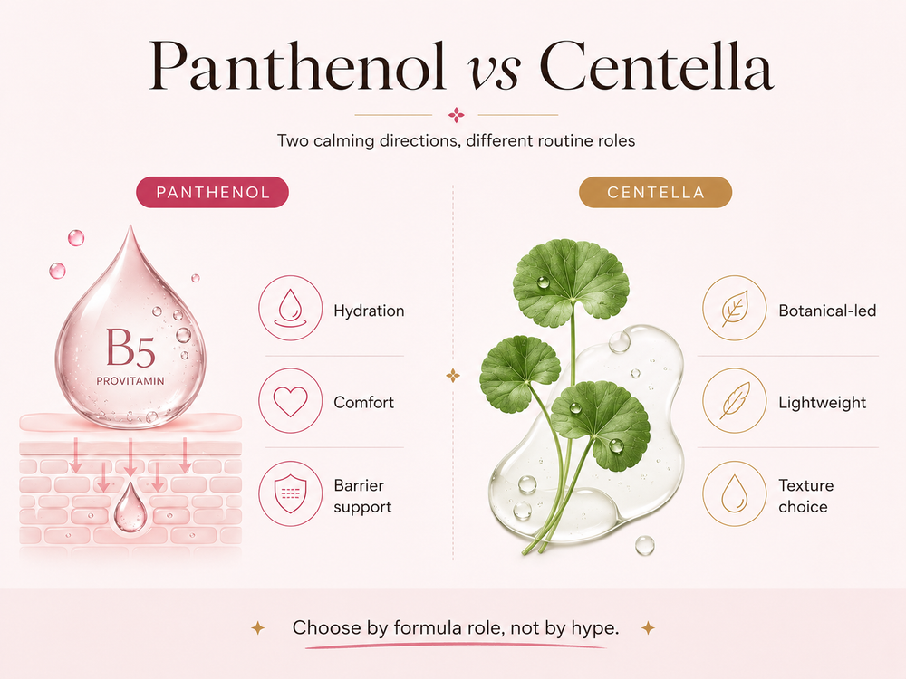 Panthenol vs Centella: Which Calming Ingredient Fits Your Routine?