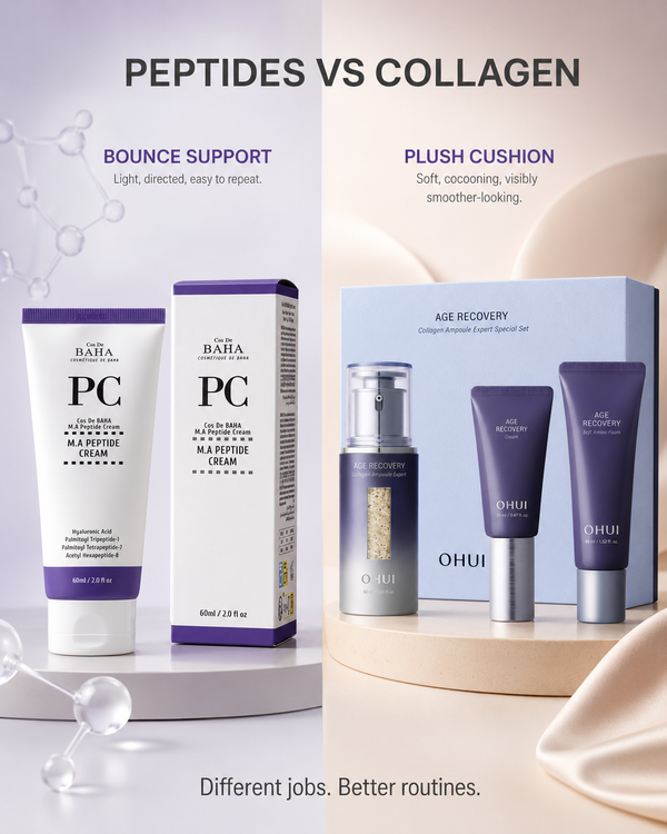 Peptides vs Collagen in Korean Skincare