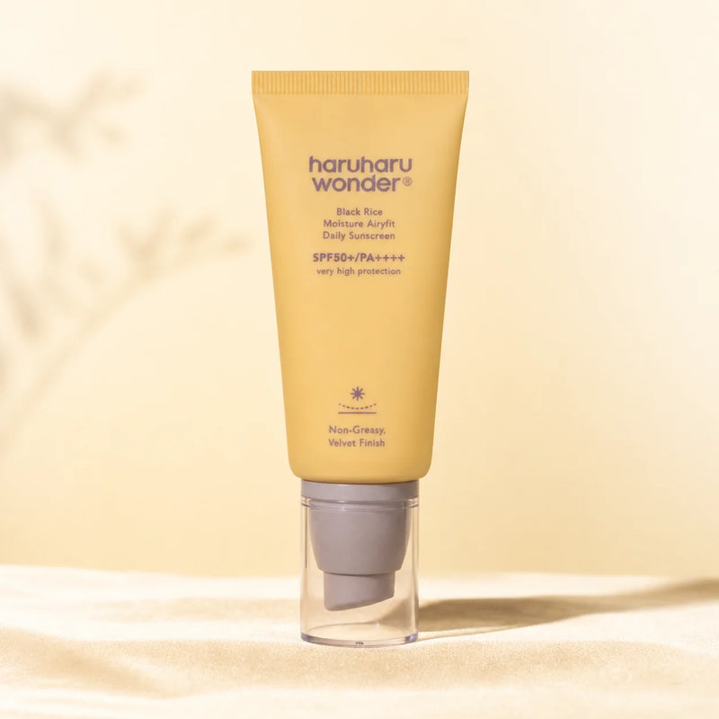 haruharu wonder Black Rice Moisture Airyfit Daily Sunscreen SPF50+ PA++++ 50ml yellow tube