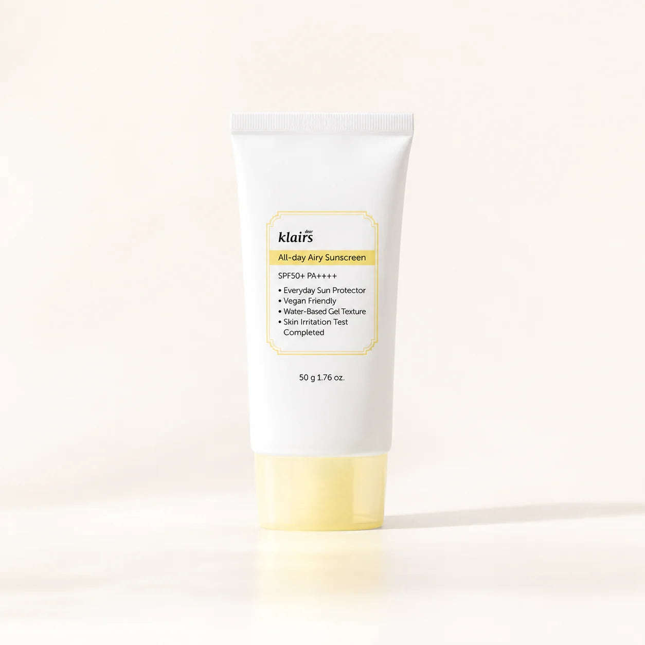 Dear, Klairs All-day Airy Sunscreen SPF50+ PA++++ 50g white tube