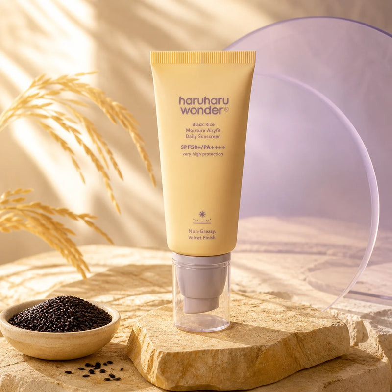 haruharu wonder Black Rice Moisture Airyfit Daily Sunscreen with black rice and violet glass
