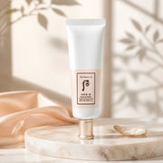 The History of Whoo Radiant White Tone Up Sunscreen in a luminous vanity hero scene