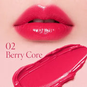 ProtoClinical k-beauty espoir Nowear Lipstick Balming Glow shade swatch for #02 Berry Core in a single square lip color tile with a solid color fill