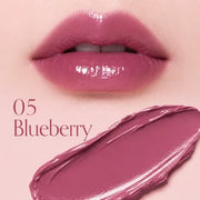ProtoClinical k-beauty espoir Nowear Lipstick Balming Glow shade swatch for #05 Blueberry in a single square lip color tile with a solid color fill