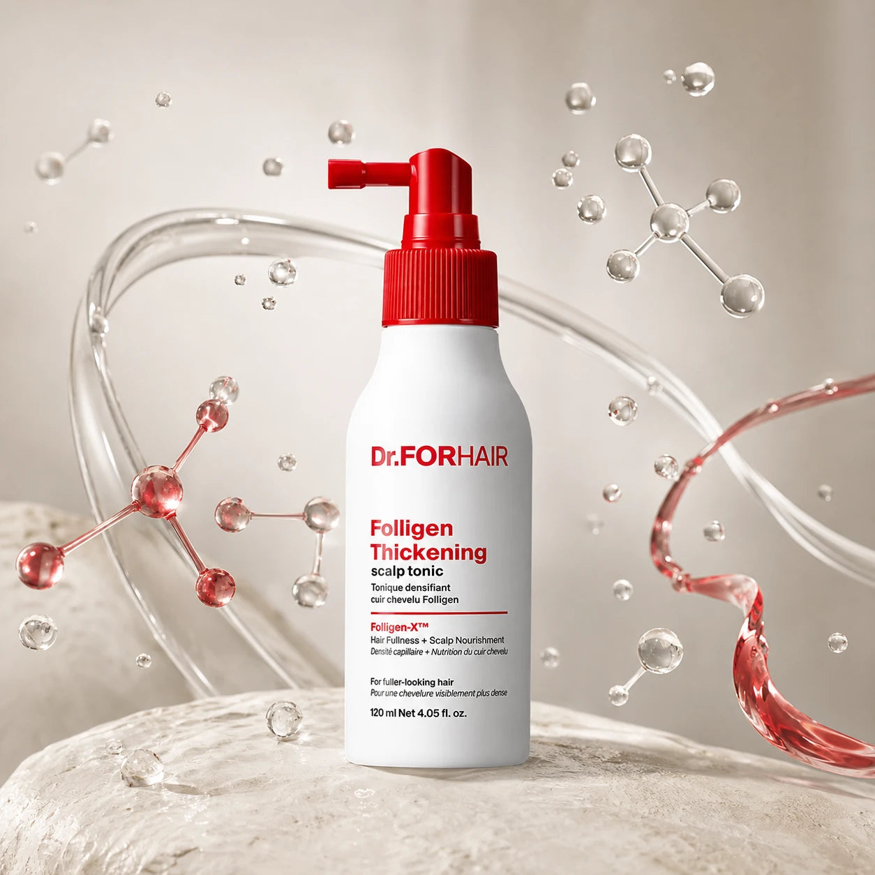 Dr.FORHAIR Folligen Thickening Scalp Tonic 120ml with abstract formula droplets