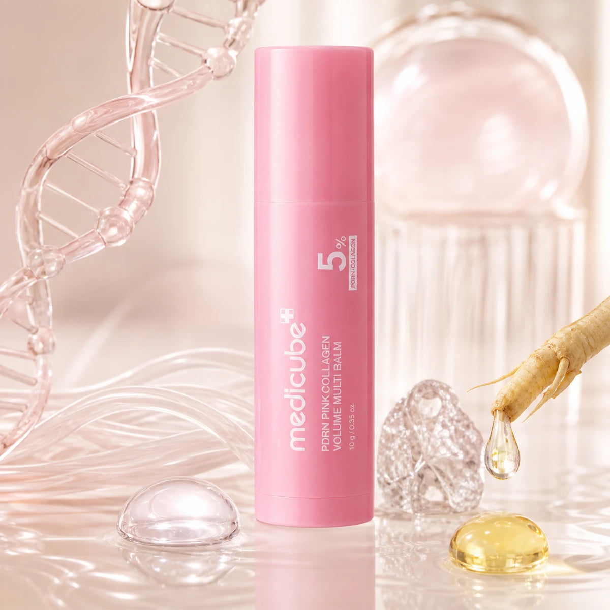 medicube PDRN Pink Collagen Volume Multi Balm with PDRN, collagen and botanical ingredient cues