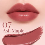 ProtoClinical k-beauty espoir Nowear Lipstick Balming Glow shade swatch for #07 Ash Maple in a single square lip color tile with a solid color fill