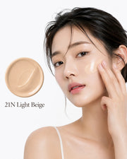 ProtoClinical k-beauty [DEAR DAHLIA] Daily Defense PDRN BB Cream SPF40 40ml (4colors) shown as a light beige diagonal shade swatch graphic with taupe accents on a light background
