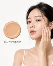 ProtoClinical k-beauty [DEAR DAHLIA] Daily Defense PDRN BB Cream SPF40 40ml (4colors) shown as a warm beige diagonal shade swatch graphic with peachy taupe accents on a light background