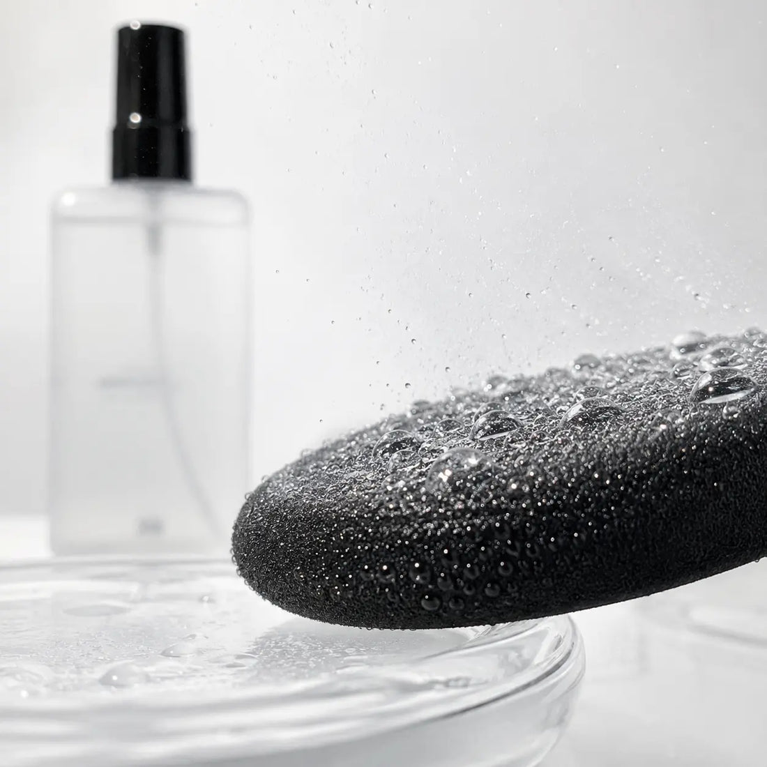 Colorless watery micro-mist; fresh softly dewy finish