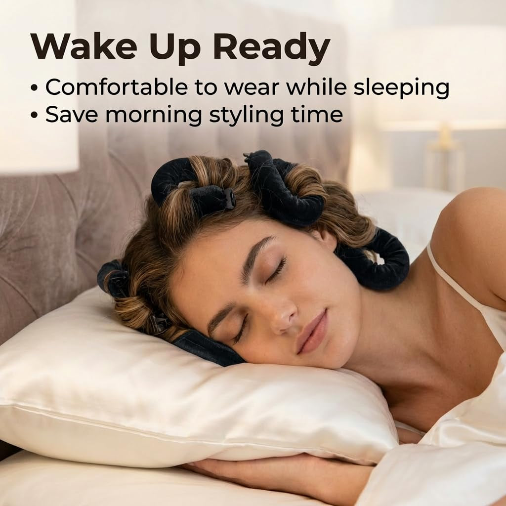 Overnight Satin Heatless Curl Set, 4-Piece
