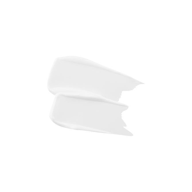 White tone-up body serum cream swatches showing the product texture