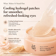 BEAUTY OF JOSEON: Revive Under Eye Patch Ginseng + Retinal 93g/ (60Units)