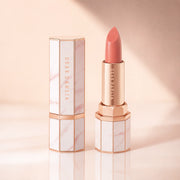 ProtoClinical k-beauty [DEAR DAHLIA] Blooming Edition Lip Paradise Sheer Dew Tinted Lipstick 3.4g hero graphic with slim nude-toned lipstick packaging, multiple shade visuals, and a soft neutral background
