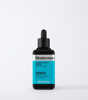 MEDIHEAL Madecassoside Blemish Repair Serum 100ml by ProtoClinical shown in front-facing serum packaging on a white background for a k-beauty skincare routine.