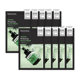 ProtoClinical k-beauty MEDIHEAL Teatree Wrapping Serum Mask 25ml X 10ea in single front-facing mask packaging on a clean white background