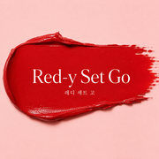 ProtoClinical k-beauty espoir Nowear Lipstick Volume Matte 3g (8 colors) shade swatch for #04 Red-y Set Go in a single square bright red lip color tile