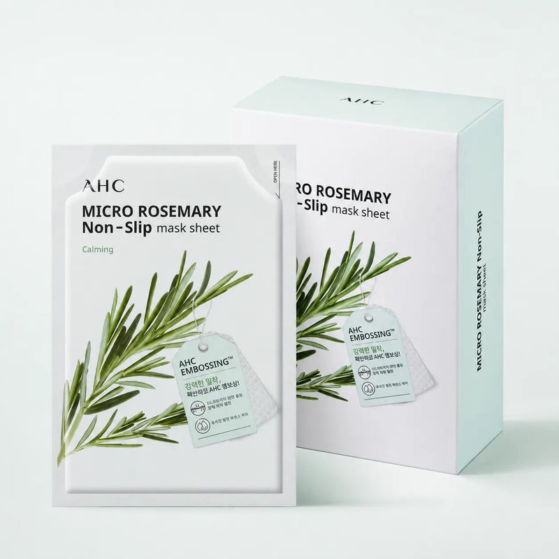 AHC Micro Rosemary Non-Slip Mask Sheet set box and sachet