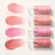AMUSE Mini Jel-Fit Tint four glossy jelly shade swatches