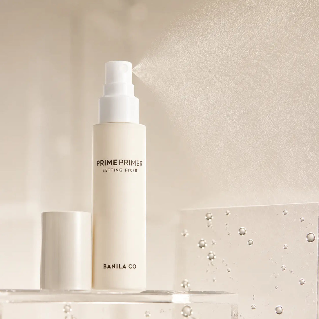 Weightless transparent fine mist; natural finish