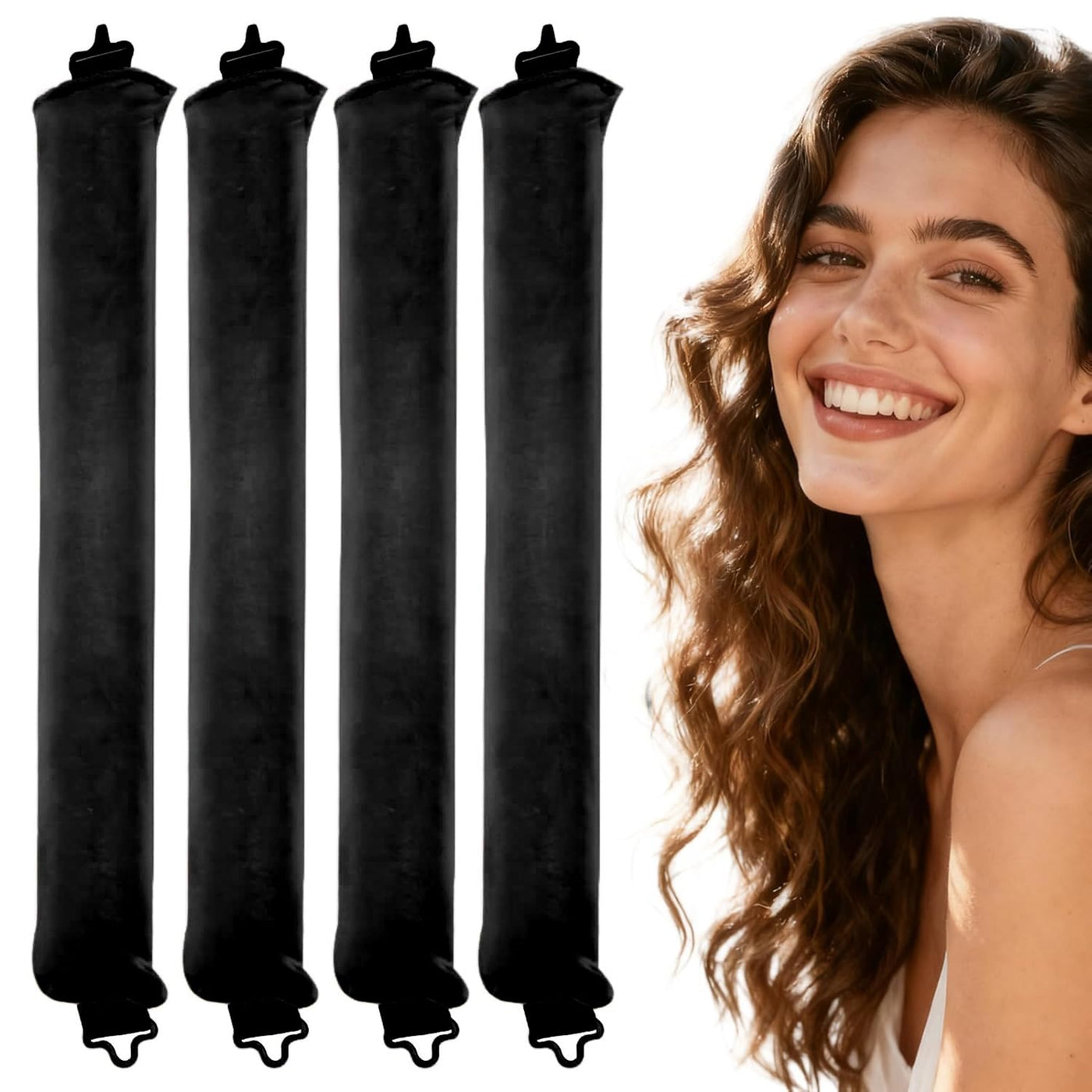 Overnight Satin Heatless Curl Set, 4-Piece