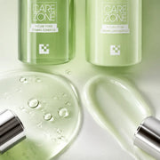 Macro comparison of the water-light toner and milky emulsion textures