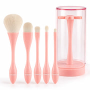 CORINGCO Egg Holder Brush Set with five coral brushes, stand and clear cover