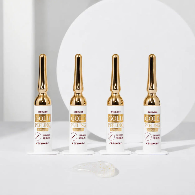 CORINGCO Gold Peeling 28 Days Serum set with four 3 g applicators