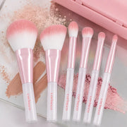 CORINGCO six pink brush profiles with artificial wool bristle detail