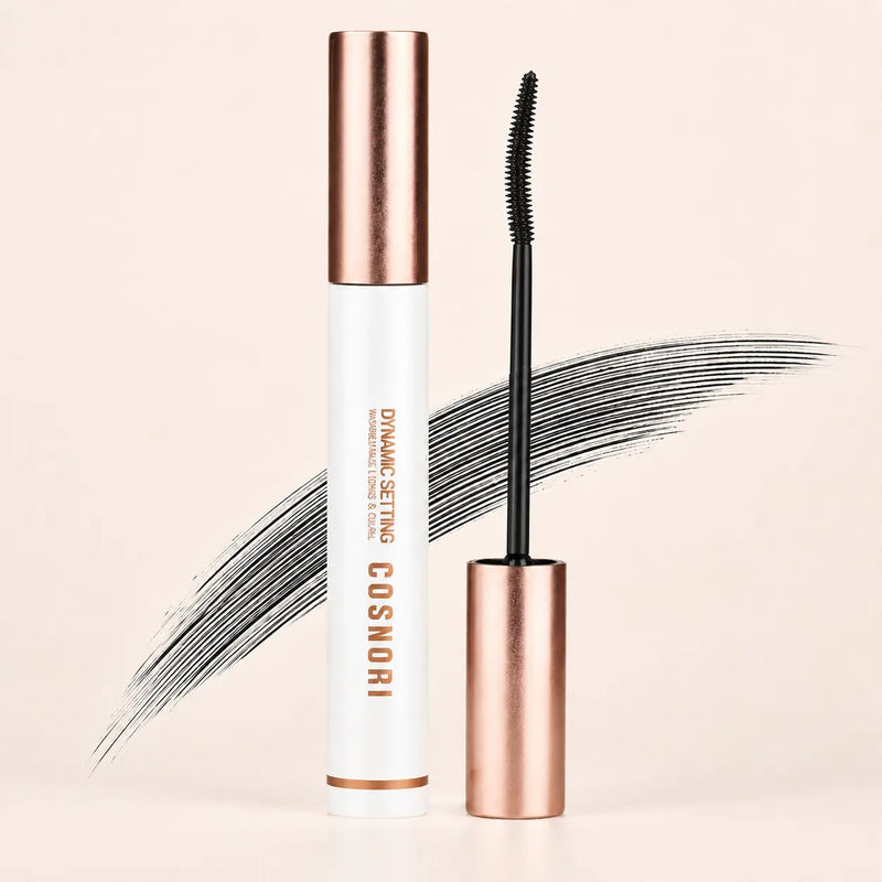 COSNORI Dynamic Setting Washable Long and Curl Mascara 7 ml in white and rose gold