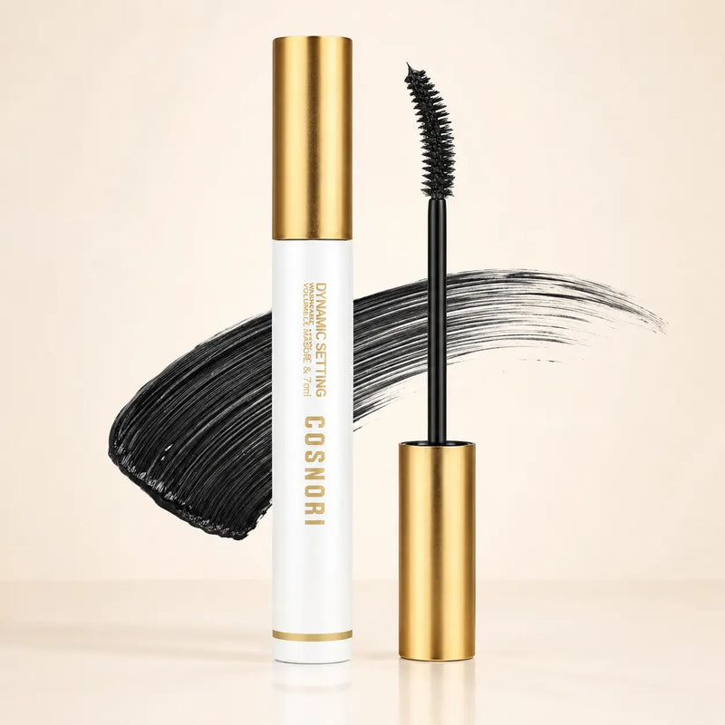 COSNORI Dynamic Setting Washable Volume and Curl Mascara 7 ml in white and gold