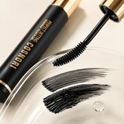 COSNORI curved mascara brush and buildable black formula swatches
