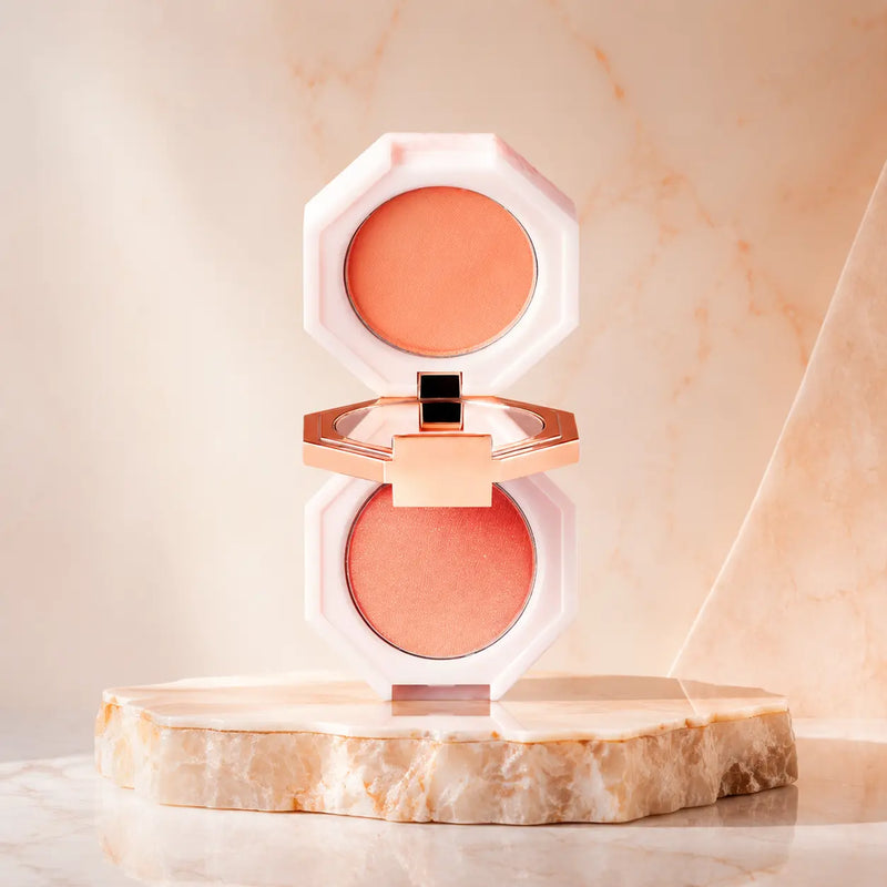 DEAR DAHLIA Paradise Dual Palette Blusher Duo in #03 Candy Castle with two coral pans