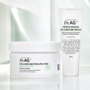 Dr.AG+ Cica Repair Peeling Pad 40 count and Moist Derma Cica Repair Cream 50 ml set