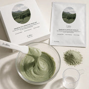 Dr.Althea Premium Cica Modeling Mask powder mixed into a thick sage-green gel texture