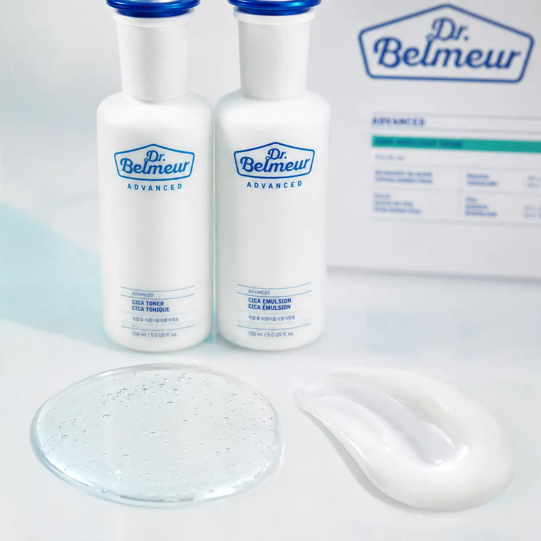 Clear water-light toner and fluid white emulsion with a soft non-heavy finish