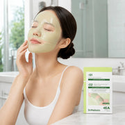 Two-piece Dr.Melaxin Cactox hydrogel mask applied to the face