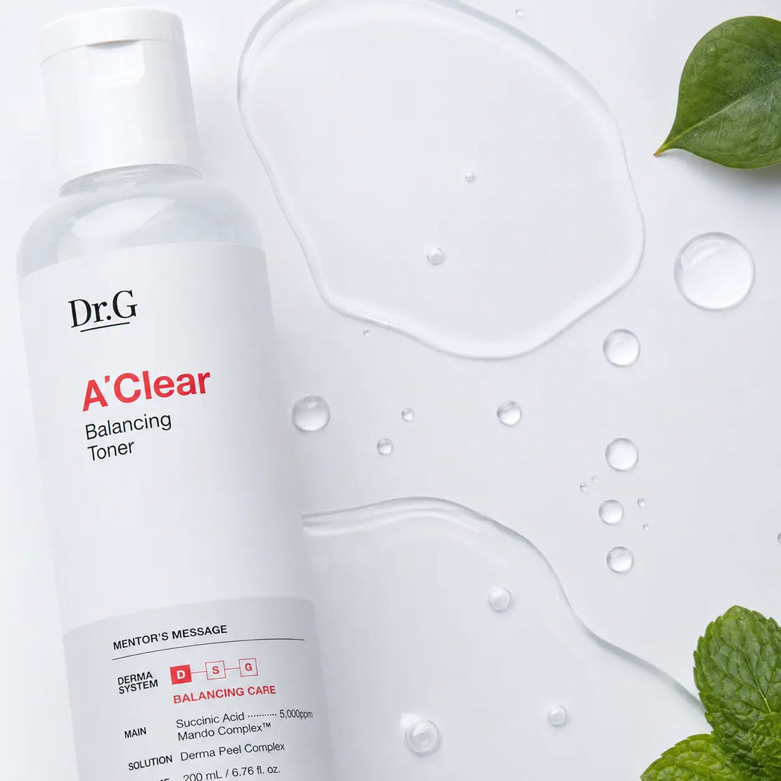 Clear water-light toner with a fresh, non-sticky finish