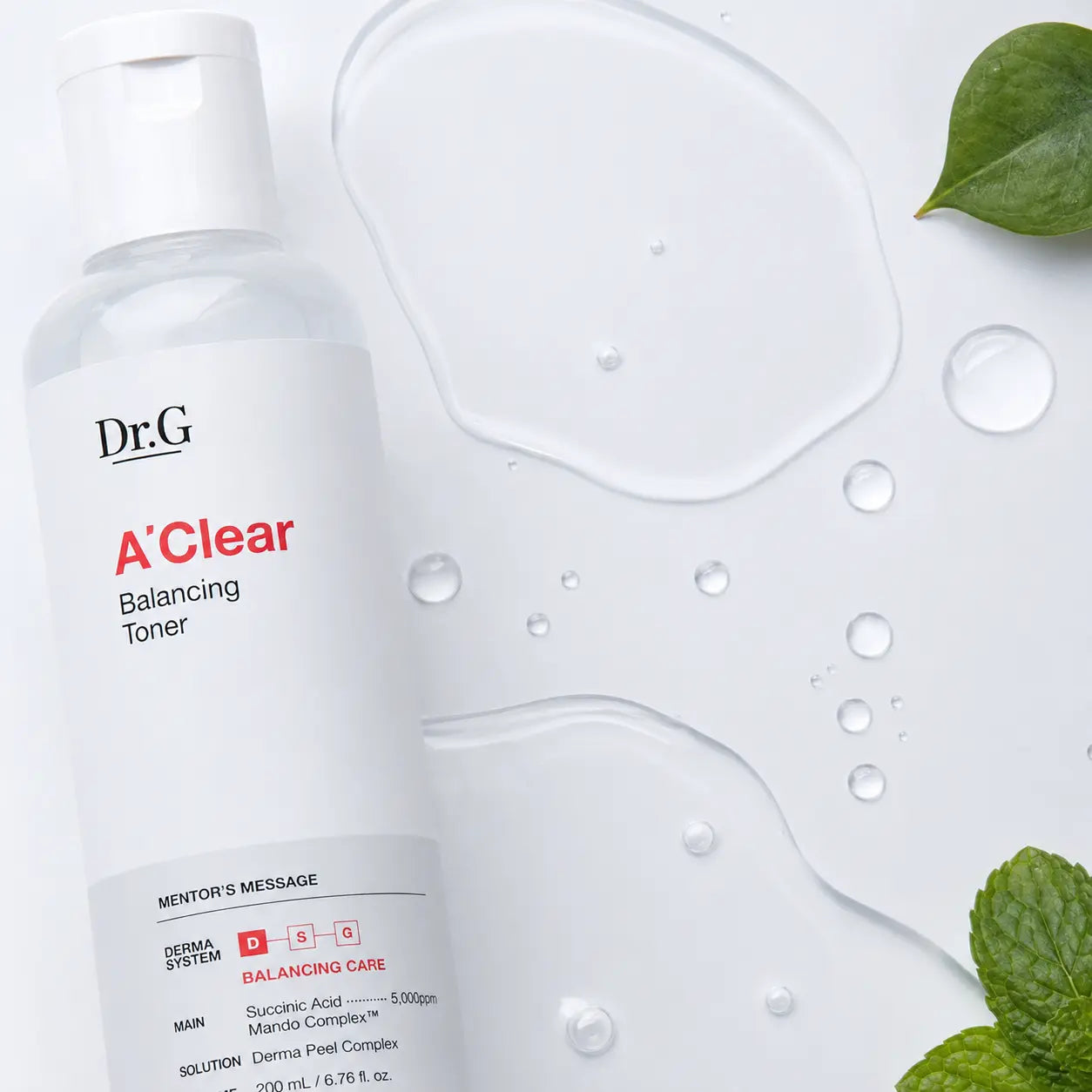 Clear water-light texture of Dr.G A'Clear Balancing Toner