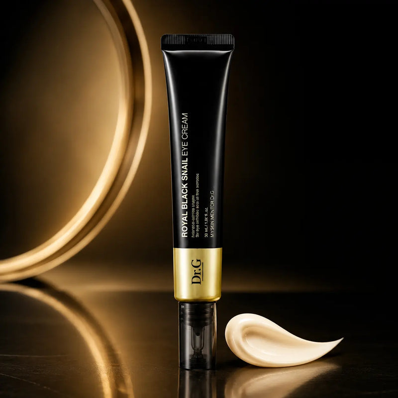 Dr.G Royal Black Snail Eye Cream 30 ml black and gold tube with ivory cream