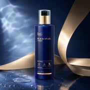 Dr.G Black Snail Toner 150 ml navy and gold pump bottle with clear toner