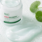 Lightweight translucent gel cream texture of Dr.G Red Blemish Soothing Cream