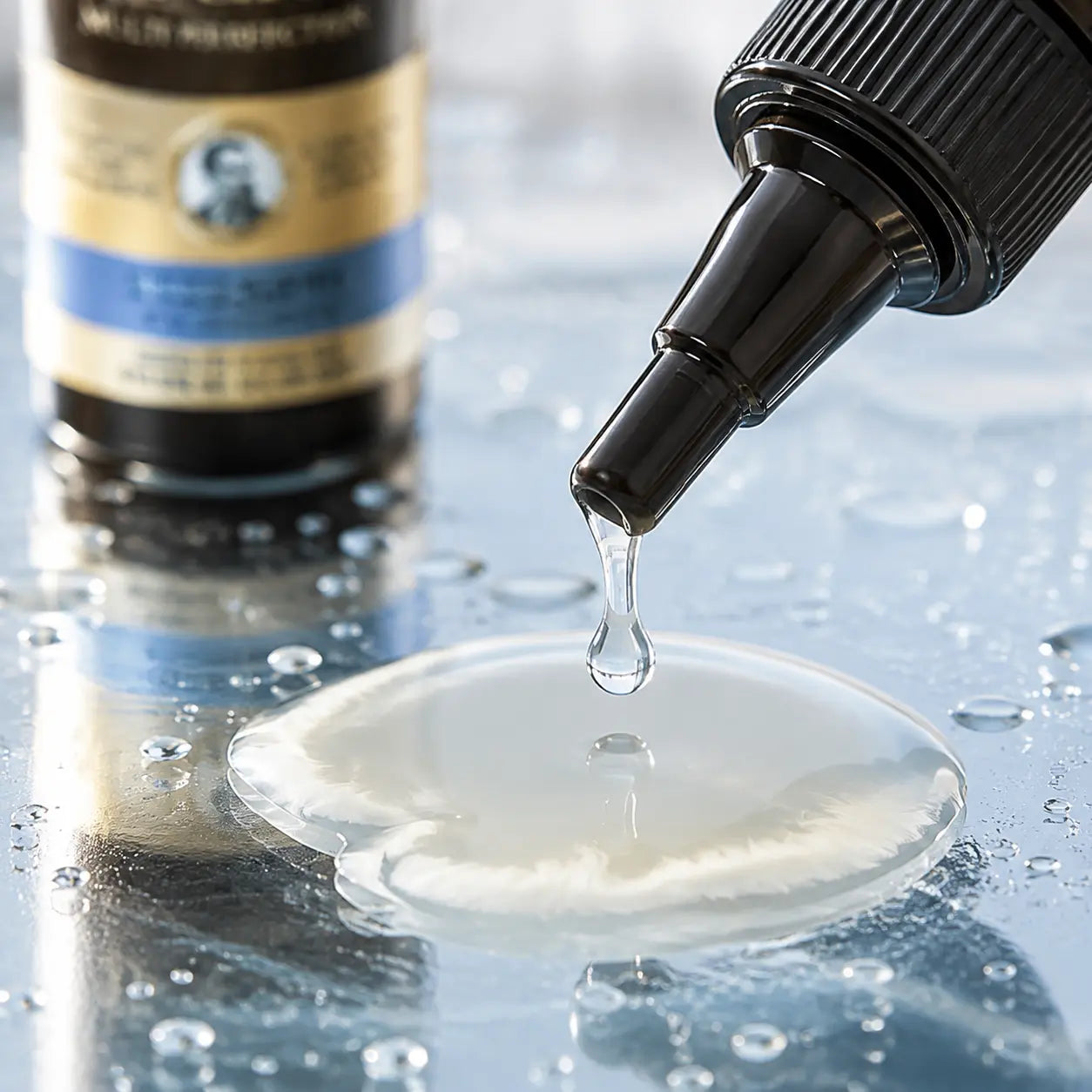Dr.Groot Biotin Ampoule texture transforming into cream with water