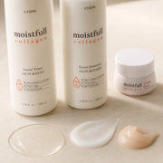 ETUDE Moistfull Collagen toner, emulsion and cream textures