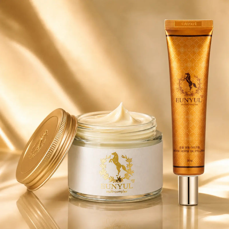 EUNYUL Pferdeöl Gesichts- & Augencreme-Set, 70 g + 30 g