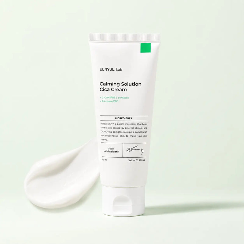 EUNYUL.Lab Calming Solution Cica Cream 100 ml tube with white cream texture