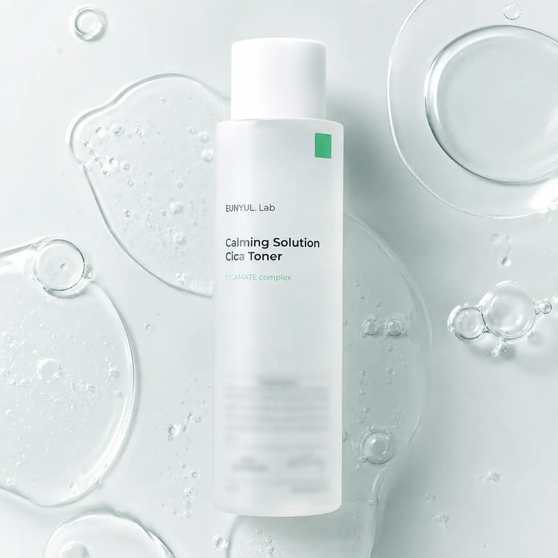 EUNYUL Lab Calming Solution Cica Toner 150 ml with clear watery texture