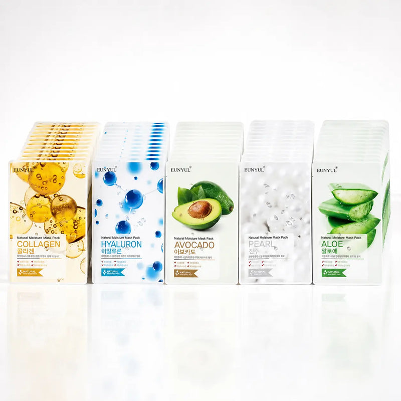 EUNYUL Natural Moisture Sheet Mask Set, 50 Sheets