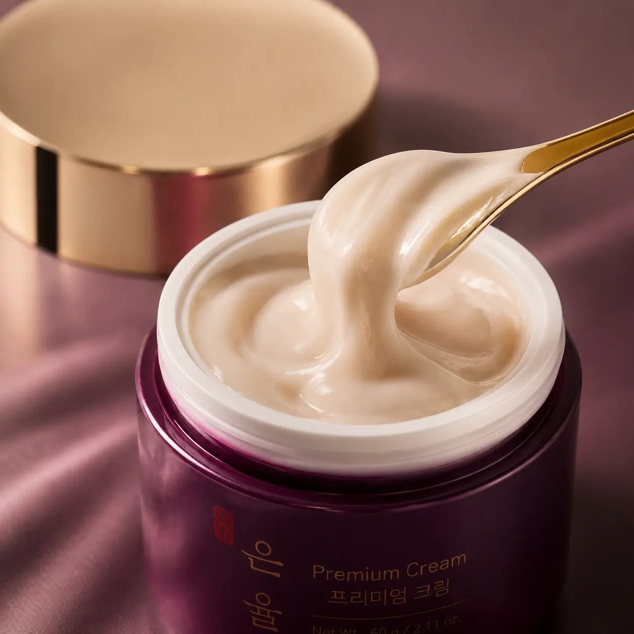 Rich silky beige texture of EUNYUL Premium Cream