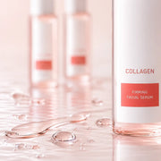 EUNYUL Real Collagen Serum clear watery texture and three bottles